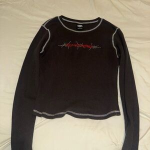 Empyre Black and Red Long Sleeve Top